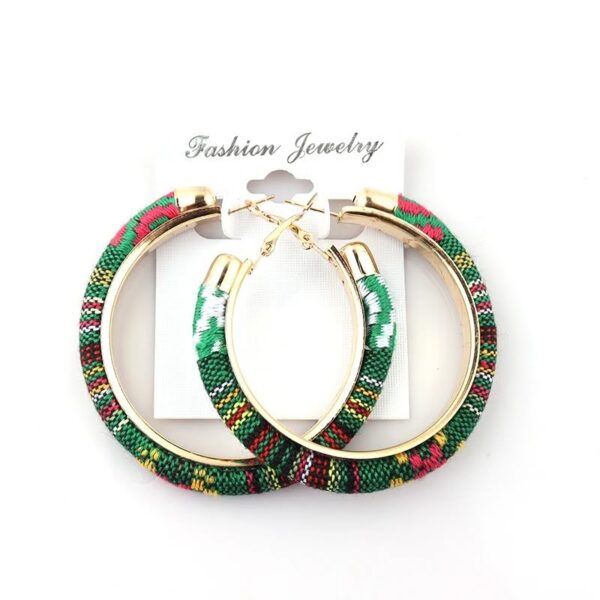 green abof kente earrings