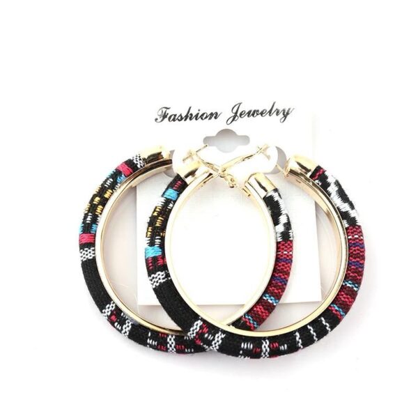 abof kente earrings black