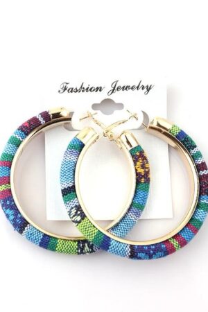 abof kente earrings blue