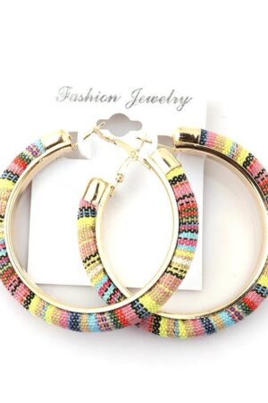 abof kente earrings light yellow