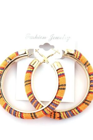 abof kente earrings orange