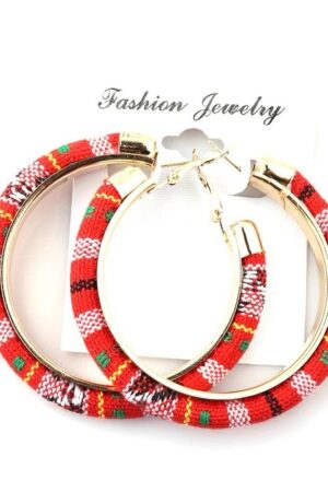 abof kente earrings red
