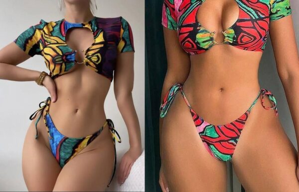 fruity two piece bikini set